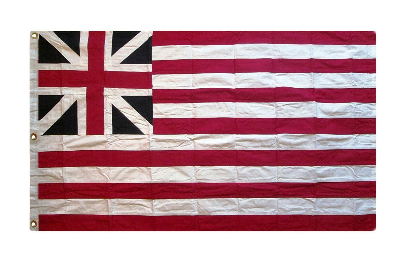3x5 Grand Union COTTON Flag First American Flag Revolutionary War Flag w/ Clips 