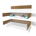 thumbnail image 3 of Step Up Products  27.5 in. Retractable Metal Wall Mount Clothes Drying Rack; Wood Look, 3 of 4