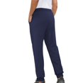 thumbnail image 2 of Iugvhana Men's Thermal Fleece Jogger Pants Sherpa Lined Sweatpants Winter Warm Thick Track Pants with Drawstring Elastic Waist Trousers Blue S, 2 of 8