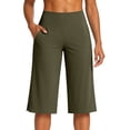 thumbnail image 6 of Dressy Capri Pants for Women Stretch High Waisted Crop Work Pants Summer Casual Capris Slacks Yoga Trousers Dress Pant Army Green XL, 6 of 7