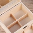 thumbnail image 4 of 1 caja de joyería de madera con espejo doble, arcilla ligera, arcilla de nieve, caja de joyería, organizador de caja de joyería hecha a mano (color madera), 4 of 7