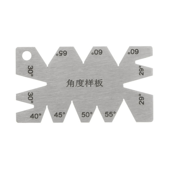 Screw Thread Gauge Cutting Angle Gage Template 29 to 65 Degrees Lathes Measuring Tool, 2mm Thickness