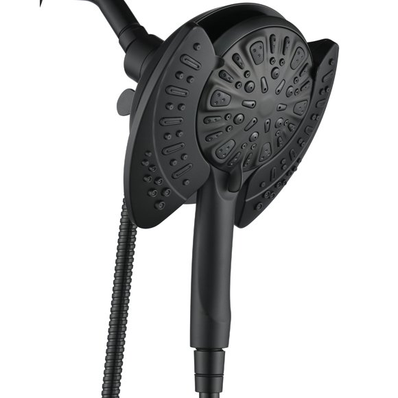 Alcachofa de ducha INAVAMZ 2 en 1 con combinación portátil de 2,5 GPM, color negro
