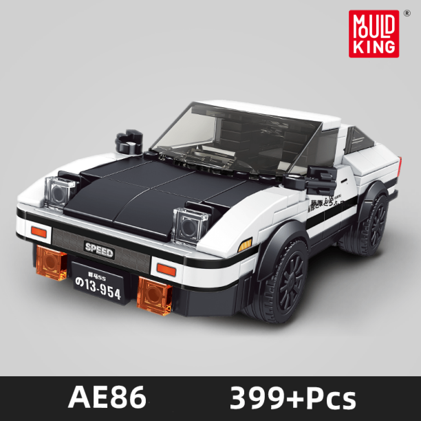 MOULD KING AE86 Octa-car On Display Box Set, City Super Car Building Block Racing Sports Car Racer Vehicle Supercar Moc Model Educational Brick Toys, Gift For Boys Kids