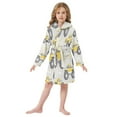 thumbnail image 6 of FORMRS Niños Bathrobe Unisex Hooded Robe Soft Plush Pajamas Sleepwear, Size 10-12T, Trucks Pattern, 6 of 7