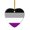 Asexual, variant on 1 Pack - LGBTQ+ Leather Pride Flag Heart Shaped Ceramic Christmas Ornament and Home Decor - 3x2.82 Inch Heart