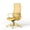 Yellow, variant on Modern Fabric Ergonomic Office Chair with Adjustable Lumbar Support, High Back Swivel Task Chair with Armrests for Home Office & Meeting Room, Blue