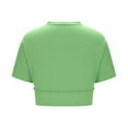 thumbnail image 5 of LOVZFMLL Women's Tops Oversized Crop Short Sleeve Workout T-Shirts Summer Casual Loose Fit Basic Tee Shirts with Pockets Mint Green XL, 5 of 8