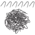 thumbnail image 4 of Shisuyan U Shaped Fasteners Silver 50Pcs 1X0.6X0.09In, 4 of 8