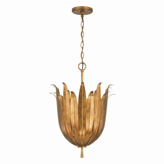 4 Light Pendant In Bohemian Style-22 Inches Tall And 16 Inches Wide-Antique Gold Finish    -Traditional Installation Capital Lighting 349542Ag