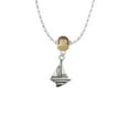 thumbnail image 2 of Delight Jewelry Silvertone Sailboat Mia Monkey Charm Necklace, 2 of 4
