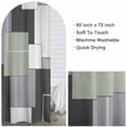 thumbnail image 3 of Geometric Shower Curtain Geometric Waterproof Shower Curtain Set Minimalism Shower Curtain Liner with Hooks Machine Washable Modern Decorative Polyester Cloth Shower Curtains for Bathroom, 3 of 5