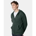 thumbnail image 2 of Alternative Mens Eco-Cozy Fleece Zip Hoodie 8805PF, 3XL, Varsity Green, 2 of 5