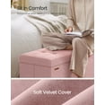 thumbnail image 4 of Banco otomano de almacenamiento SONGMICS plegable 30 L, color rosa gelatina, 4 of 6