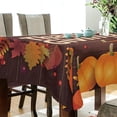 thumbnail image 3 of SKYSONIC Thanksgiving Pumpkin Tablecloth Waterproof Washable Polyester Square Table Cover Durable Tablecloth for Kitchen Dining Table Party Decor (60 X 90 Inch), 3 of 7