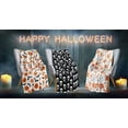 thumbnail image 5 of Serafina Home Throw Halloween Blanket: Fuzzy Pumpkin Patch with Cute Happy Ghosts on Velvet Fleece for Sofa Bed Couch Chair Dorm, 5 of 6