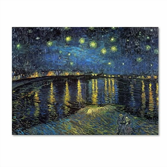 Trademark Fine Art The Starry Night II, 1888 by Vincent Van Gogh Canvas Wall Art, 35x47-Inch