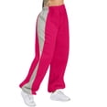 thumbnail image 1 of Womens Color Block Athletic-Fit Sweatpants High Waisted Athletic-Fit Trouser Lounge Baggy Relaxed Fit Pants with Pockets Spring Fall Outfits Winter Athletic Joggers Sweatpants Winter Yoga Snow Pants, 1 of 5