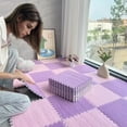 thumbnail image 2 of Soft Plush Foam Puzzle Mat Carpet Tiles for Living Room Bedroom Baby Play Area Non-Slip Interlocking Floor Rug Baby Play Mat, 2 of 8