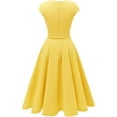 thumbnail image 5 of Dressystar Women Casual Tea Dress Female Vintage a-Line Swing Midi Cocktail Party Dress, 5 of 6