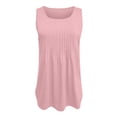 thumbnail image 4 of Top sin mangas de cuello redondo y corte holgado para mujer: camiseta sin mangas informal de verano, color liso, material de poliéster, tallas S-XXL, perfecto para combinar con otras prendas., 4 of 5