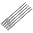 thumbnail image 4 of 5 brocas de impacto con punta de carburo para martillo rotatorio, brocas espirales de 2 flautas para ladrillo y hormigón, 210 mm x 7 mm/0,28 pulgadas, 4 of 14