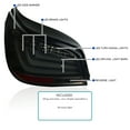 thumbnail image 3 of Spec-D Tuning Glossy Black Smoke LED Bar Tail Lights Compatible with 2004-2007 BMW E60 5-Series 4 Door, Left + Right Pair Assembly, 3 of 7