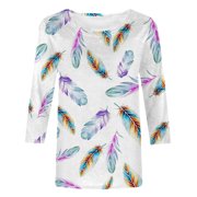Women Blouses Women 2pk Tee Shirt Knit Blouse Long Long Sleeve Tee Floral Tunic Top Women's plus Tees Soft Shirts for Fall Floral Womens Top under Shirt Sleeve Rayon Shirts for La Grey S