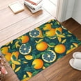 thumbnail image 5 of Xecao Fresh Orange print Flannel Mat: Non-slip, 16x24in. Ideal for kitchen, bedroom, bath & living room., 5 of 9