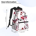 thumbnail image 4 of Daiia Cherry Blossoms School Backpack for Men Women, Unisex Large Waterproof Bookbag Schoolbag Casual Daypack for High School/College/Teens/Travel/Work Black, 4 of 8