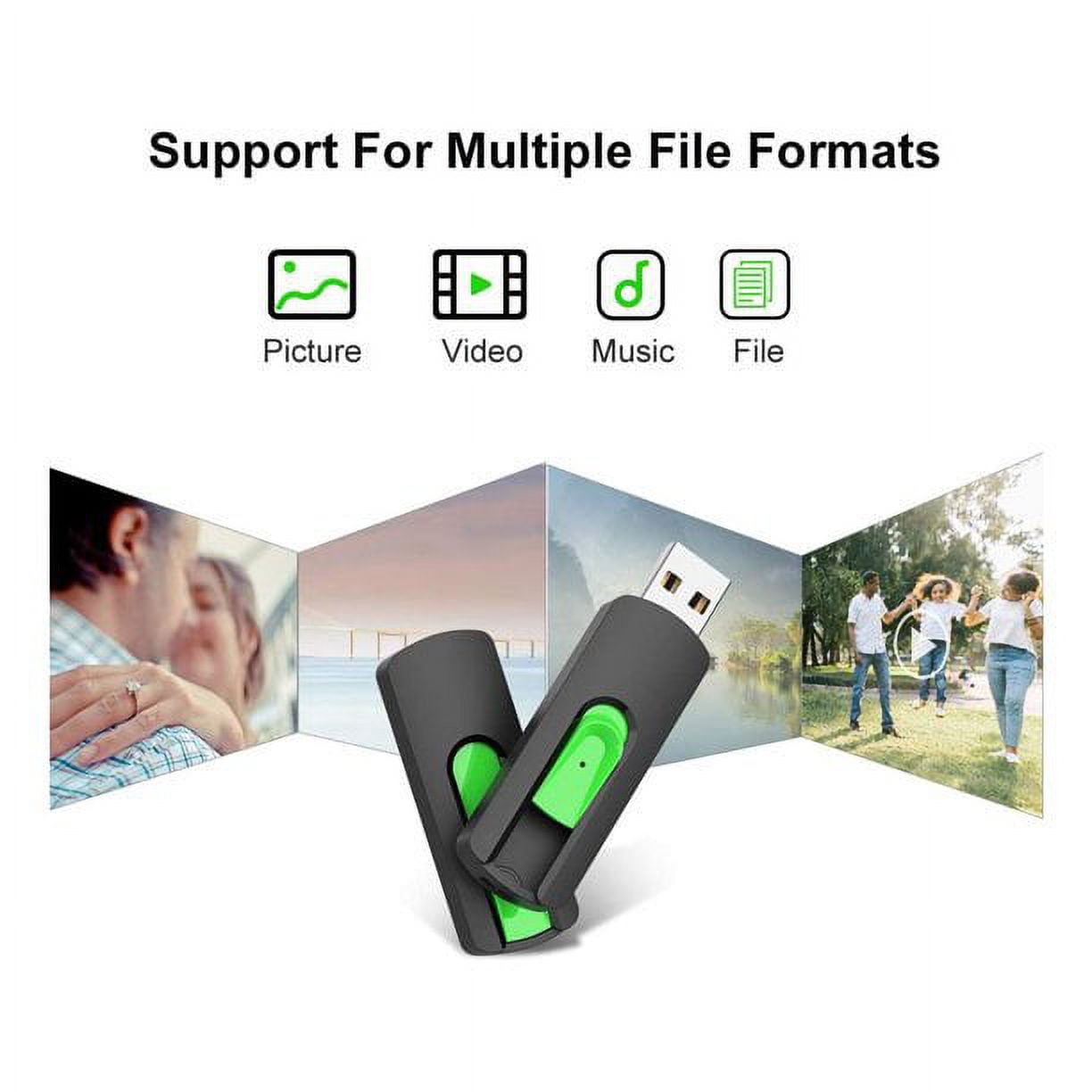2 Pack 128 GB USB Flash Drive KOOTION Memory Stick Retractable for Laptop Data Storage Backup