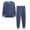 Navy, variant on BRGZLK Girls Thermal Underwear Set Long Sleeve Round Neck Base Layer Homewear Set Kids Autumn Clothes Elastic Waist Pants Warm Loungewear Purple 2-3 Years