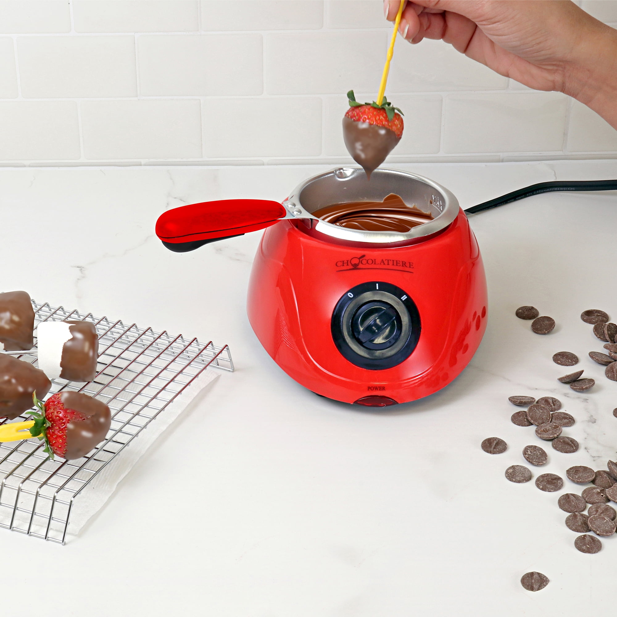 360ml Electric Chocolate Melter Hot Chocolate Melting Pot Chocolate Fondue Sets Cheese Butter Heater Warmer DIY Baking Tool 