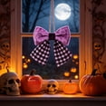 thumbnail image 4 of Roiihwy Large Halloween Bows Wreath, Pumpkin Bat Star Bows for Front Door, Black Ornament Tree Topper Bows for Halloween Indoor Outdoor Decor, 4 of 6