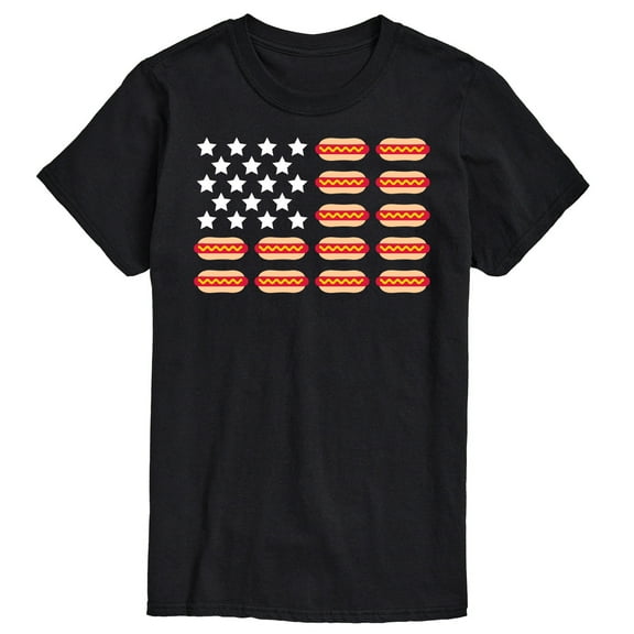 Instant Message - Hot Dog Flag - Men's Short Sleeve Graphic T-Shirt