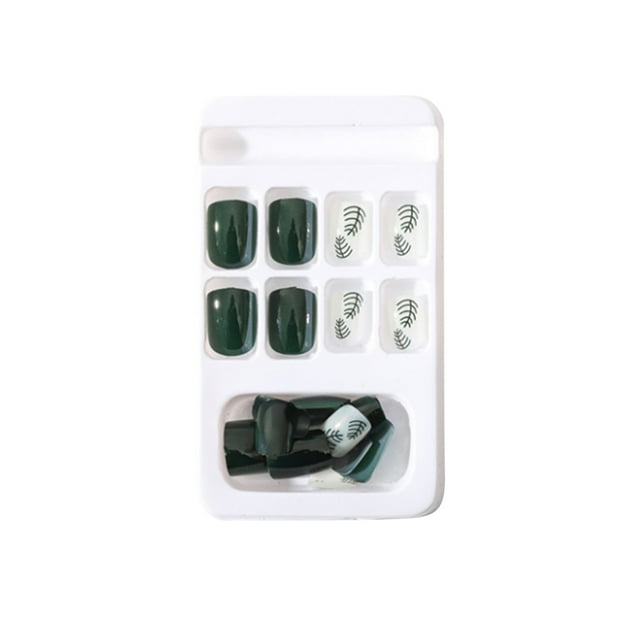 24PCS Puntas de uñas postizas Puntas de uñas acrílicas transparentes Cubierta completa Uñas postizas Meterk C-007