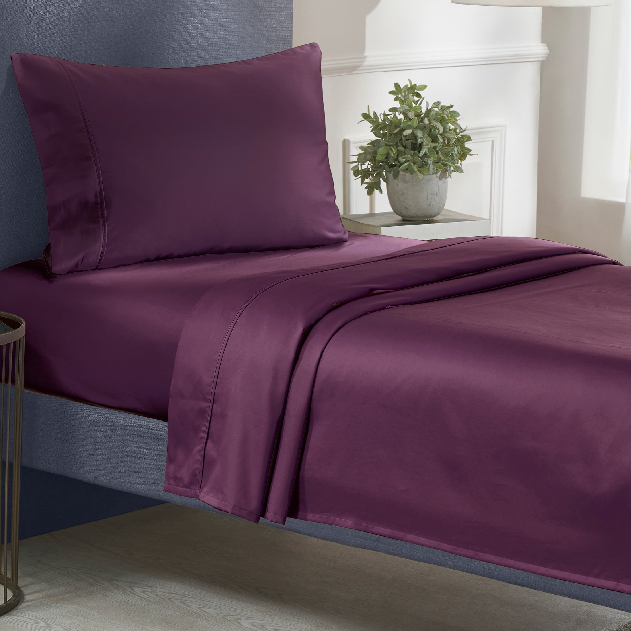 California Design Den 100 Cotton Twin Sheets Set, 400 Thread Count