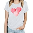 thumbnail image 3 of Fesfesfes Tshirts Shirts for Women's Fashion Crewneck Printed Short Sleeve T-shirt Casual Loose Shirt Tops Workout Shirts for Women M(US:6), 3 of 7