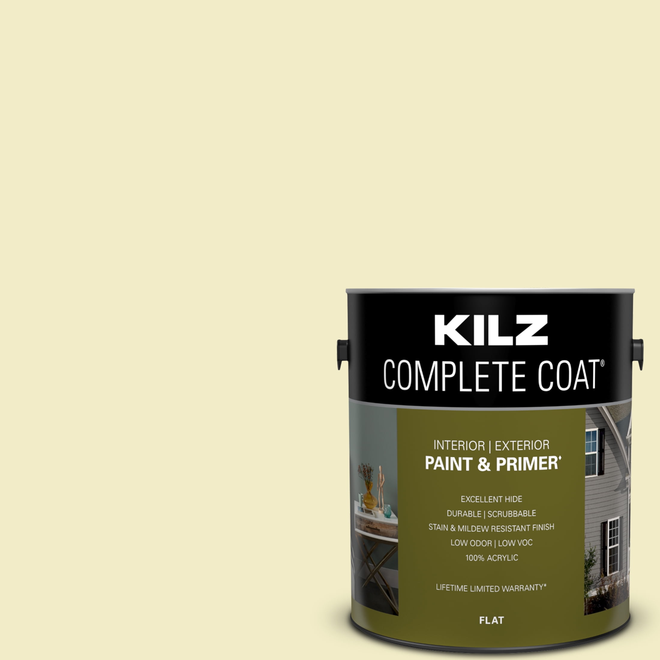Lemon Ice, KILZ Complete Coat Interior/Exterior Paint & Primer, 1 Gallon #LF220-01