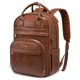 thumbnail image 1 of Mochila para portátil LOVEVOOK Vintage PU 15.6 pulgadas impermeable marrón, 1 of 8