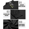 thumbnail image 3 of PINSPARK Mens Long Sleeve Polo Slim Fit Golf Shirts for Men Quick Dry Moisture Wicking Polo Shirts Collared Shirt Men, 3 of 6