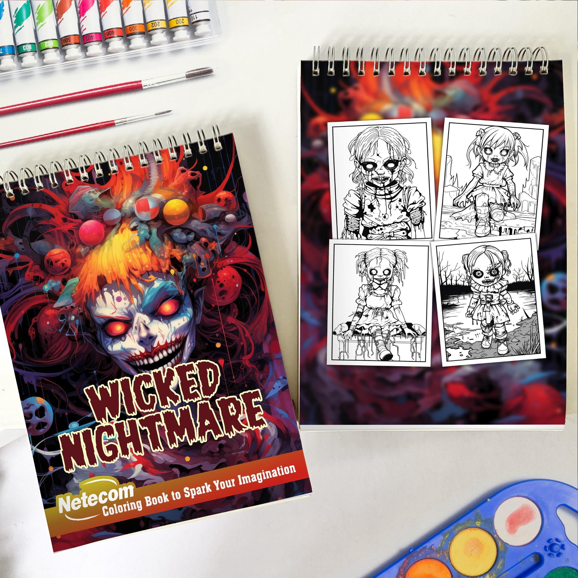 LBKHOUSE Christmas Wild Life Coloring Book Spiral Bound for Adults, Premium Cover