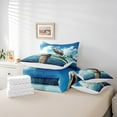 thumbnail image 5 of Manfei Wildlife Daigo 7-Piece Bedding Comforter Set,Ocean Theme King Bedding Sets,Marine Animal Ultra Soft Bed Sheets,Breathable Sea Room Decorative,Reversible, 5 of 7