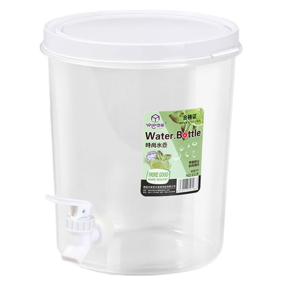 Yucurem Beverage Water Dispenser With Lid Fridge Drink Dispenser Juice Jug Kitchen Essentials (Round 3.5L)