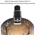 thumbnail image 4 of Square 2Pack PU Leather Christmas Elk Cruise Luggage Tag with Privacy Cover and Name ID Tag for Travel Handbags Backpacks Luggage Tags, 4 of 6