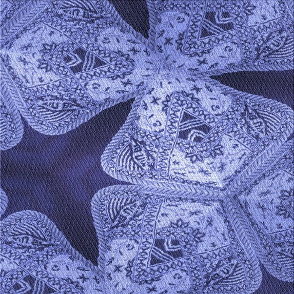Ahgly Company Indoor Square Patterned Sky Blue Dress Blue Area Rugs, 7' Square