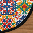 thumbnail image 3 of CURLYOOT Round Rug 3ft Mexican Talavera Tile Area Rug, Washable Circle Mat Non Slip Floor Carpet Mat, Mexican Tile Soft Indoor Rugs for Entryway Living Room Dining Room Bedroom, 3 of 7