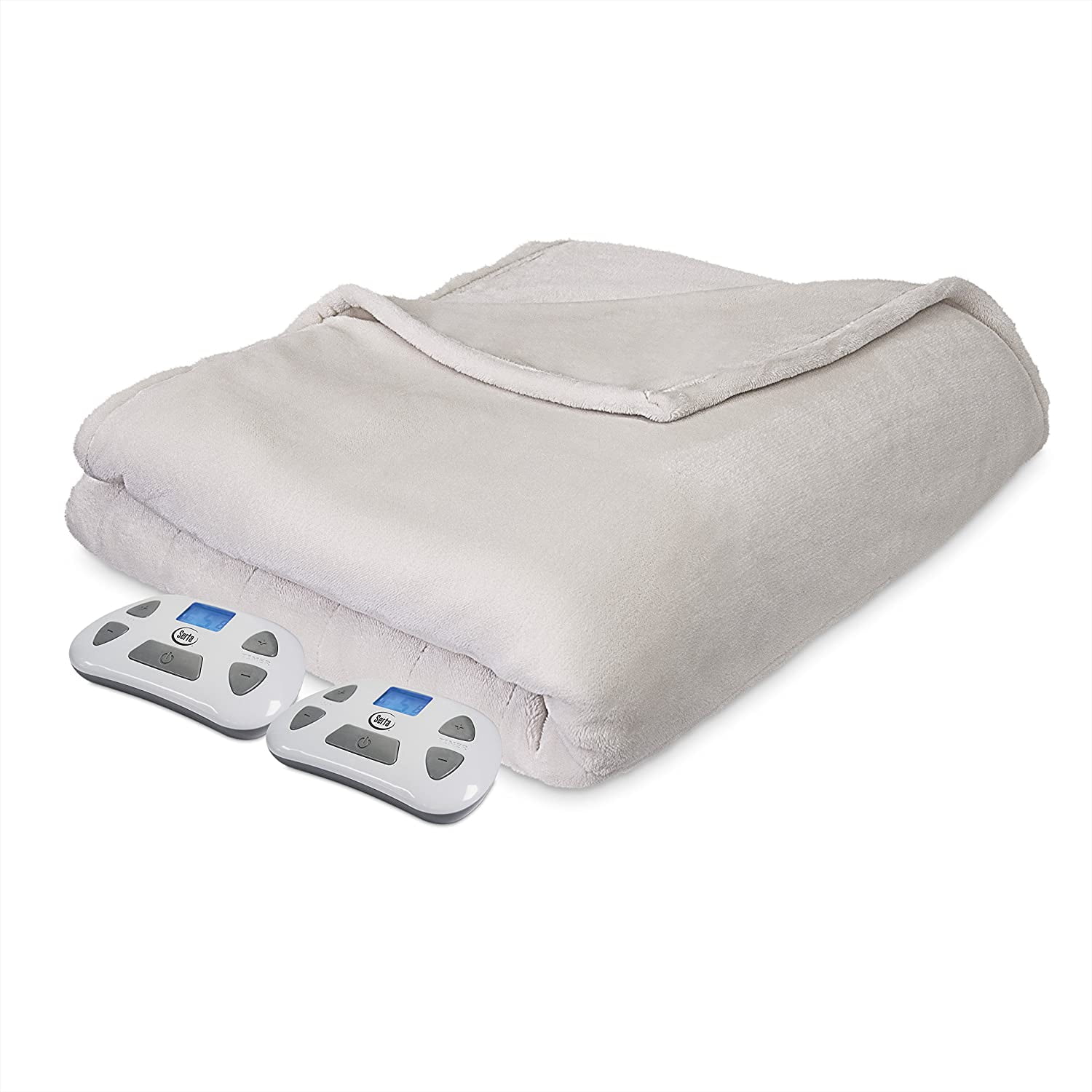 Serta Comfort Plush Electric Heated Warming Blanket Queen Ivory