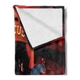 thumbnail image 2 of Circus Soft Flannel Fleece Throw Blanket, Graphic Image of a Performance on Stage with Lettering Above Audience Show Time, Cozy Plush for Indoor and Outdoor Use, 60" x 80", Multicolor, by Ambesonne, 2 of 5