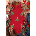 thumbnail image 3 of Women's Red Sequined Christmas Tree Graphic Crewneck T-Shirt | [ZhiHiMeRi] | (US 20-22)2XL, 3 of 7
